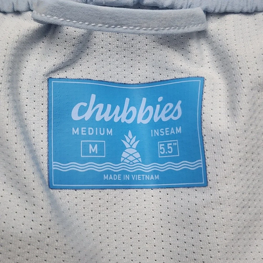Chubbies Mens Blue Vintage wash Swim Trunks 5.5 Inch Inseam Size Medium
